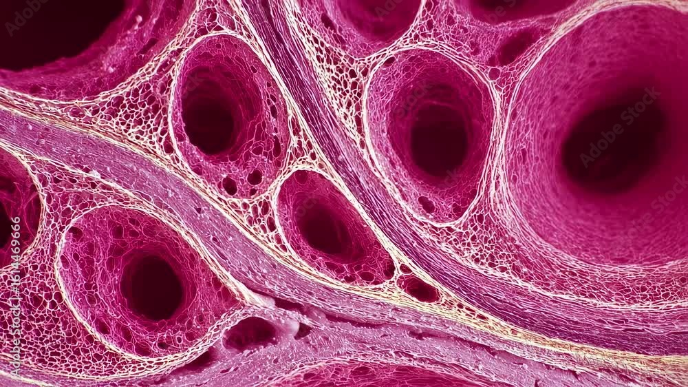 Poster dynamic loop of cellular proliferation in pink layered endometrium illustrating pathologic thickenin