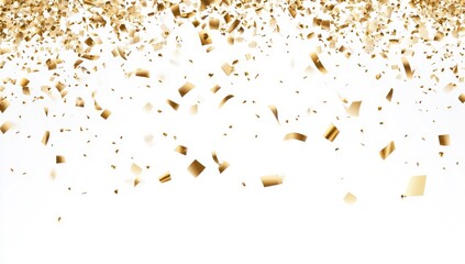 Gold confetti falling on a white background (10)