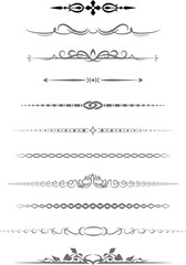 Obraz premium vector set of calligraphic design elements