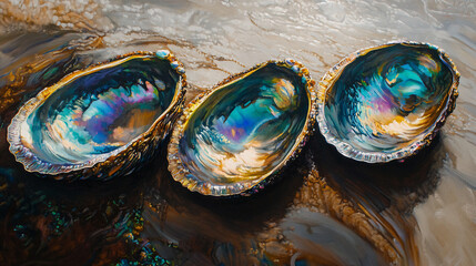blue and gold of abalones baground