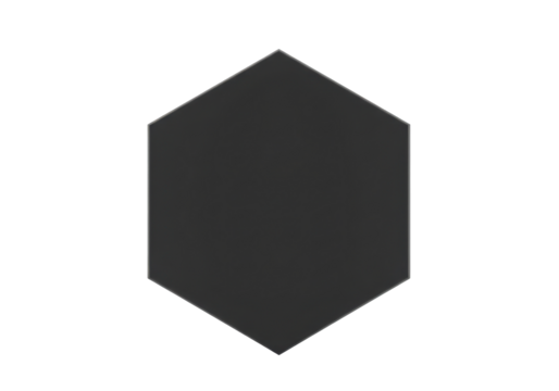 Dark hexagonal shape on a neutral background, ideal for modern design applications - Powered by Adobe