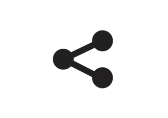 Abstract representation of connectivity with circular nodes and lines on a black background