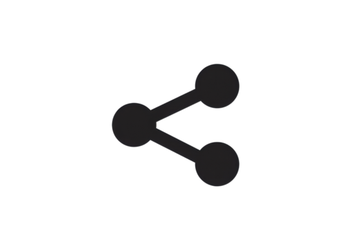 Abstract representation of connectivity with circular nodes and lines on a black background