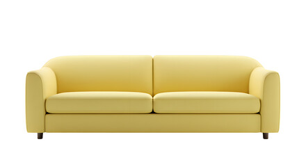 Fototapeta premium Modern Yellow Sofa for Living Room Decor - Comfortable Couch for Home Interior