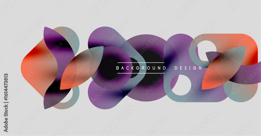 Poster abstract fluid shapes, vibrant colors blend. modern design element, smooth gradients create dynamic 