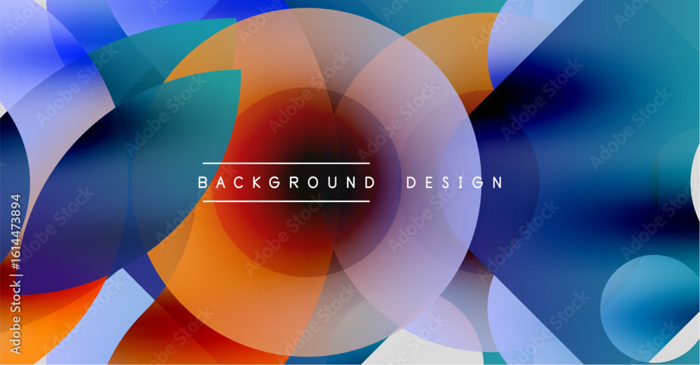 Aufkleber abstract fluid shapes overlap. vibrant colors blend, creating dynamic background design. modern aest