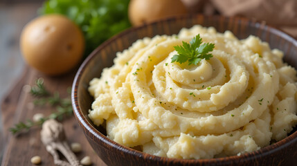 Mashed potatoes food banner