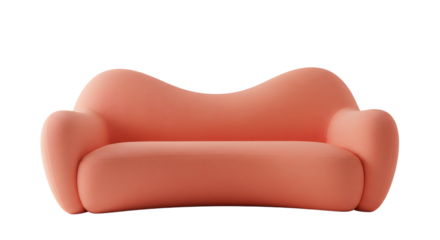 Stylish Modern Pink Couch for Contemporary Living Room Interior