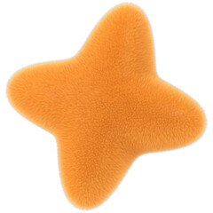 Sparkle shape fluffy shape 3d Icon design element isolated on white background