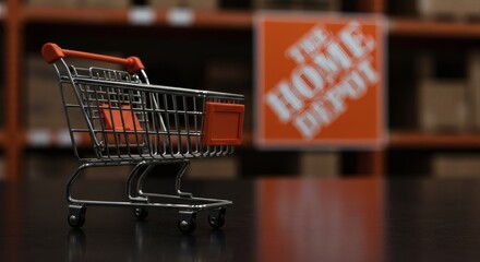 Home Depot Shopping Cart Miniature Fun in Aisle Chaos.