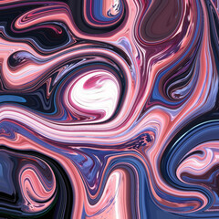 Vibrant abstract swirl art in shades of pink, purple, and navy with fluid motion. Great for creative design projects, digital art, and expressive backdrops.