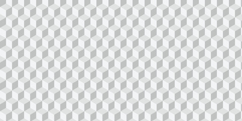 Abstract vector Structure white block box cube seamless pattern grid vintage surface triangle web monochrome square texture white background.	