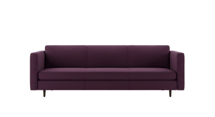 Modern Elegant Purple Sofa in Minimalist Living Room Setting