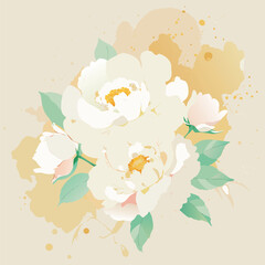 Elegant realistic watercolor texture with pale yellow hues