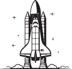 Rocket Silhouettes Vector