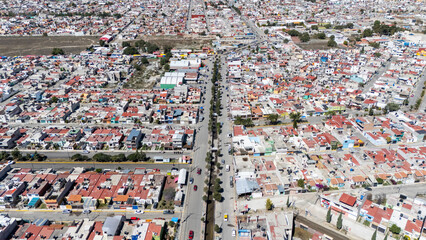 Vista aérea de Los Tuzos en Mineral de la Reforma, Hidalgo, México