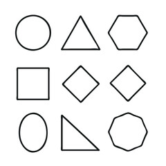 Minimal Geometric Shape Icons &ndash; Circles, Triangles, Hexagons and Abstract Line Forms