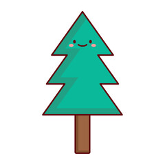 Green Pine Tree Flat Icon