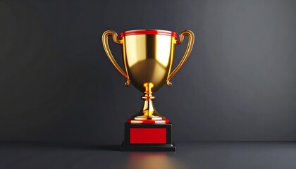 Gold trophy on dark background (1)