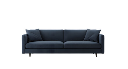 Modern Navy Blue Sofa with Cushions for Stylish Living Room Decor