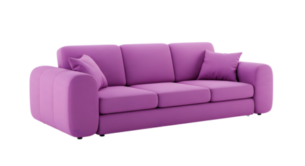 Modern Purple Sofa for Living Room Decor - Comfortable Furniture Piece