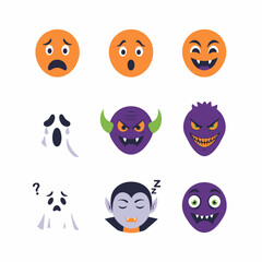 Halloween Emoji Vector Collection