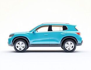 Light-blue SUV profile