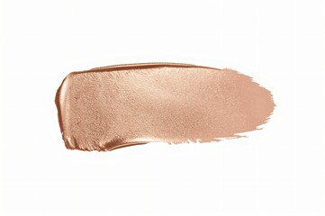 Rose gold makeup swatch, studio shot, white background, cosmetic texture