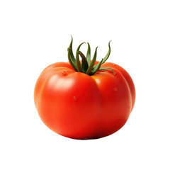 Close-up view of a ripe, vibrant tomato.