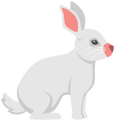 white rabbit isolated icon