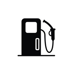 Fototapeta premium Gas Pump Icon – Fuel Station Silhouette