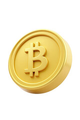 Gold bitcoin coin graphic design.