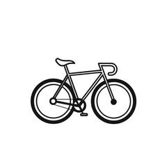 Obraz premium Simple Bicycle Line Art – Eco Transport Vector