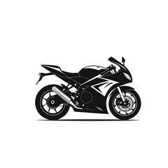 Fototapeta premium Sport Motorcycle Silhouette – Side View Vector 