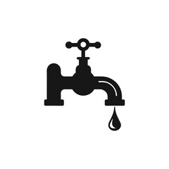 Classic Tap with Drip – Utility Vector Icon