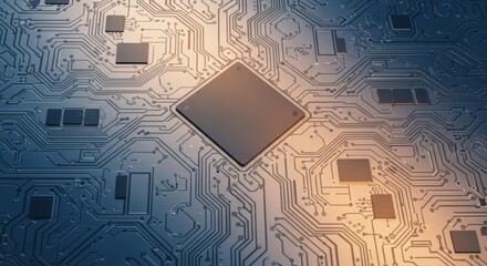 Abstract Circuit Board Background: High-Tech Digital Technology Texture