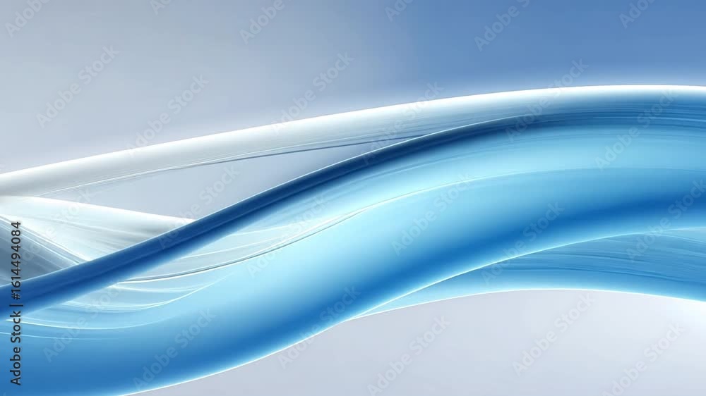 Poster serene abstract background smooth, flowing blue waves with gentle curves and gradients for tranquil 