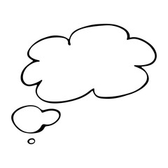 Hand drawn speech bubble Blank empty message box Textbox frame for banners, price tags, stickers, design