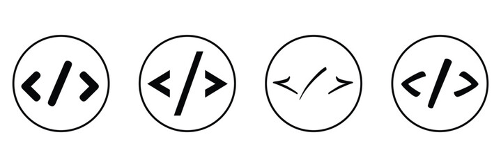 Code icon. Code html signs. Program coding icons. Coding sign. Stock vector illustration. EPS 10 .
