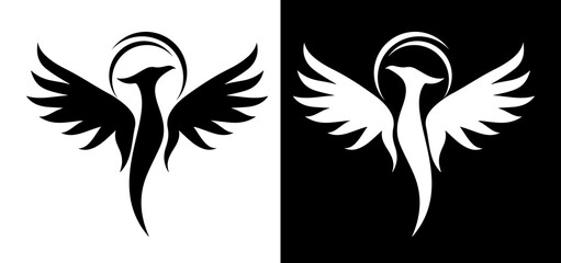 vector silhouettes of feathers