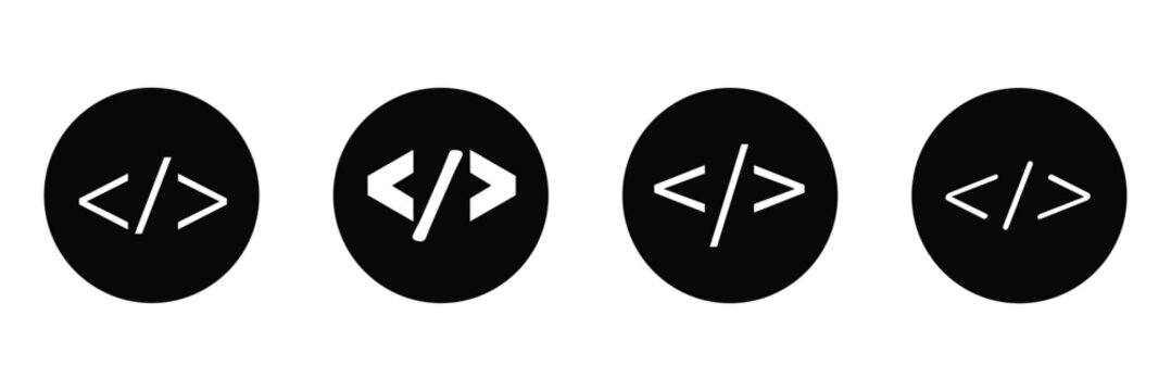 Code icon. Code html signs. Program coding icons. Coding sign. Stock vector&nbsp;illustration.&nbsp;EPS&nbsp;10&nbsp;.