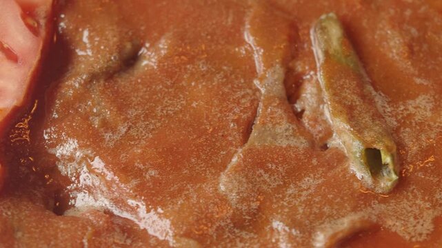 Iskender kebab with sauce and yogurt side