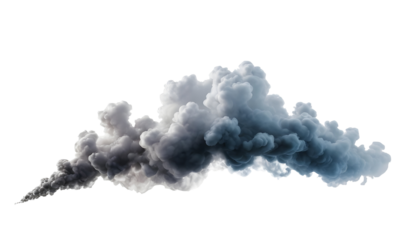 Billowing Dark Smoke Cloud with Abstract Form. Mysterious and intense background for dark themes, special effects, and dramatic artistic designs.