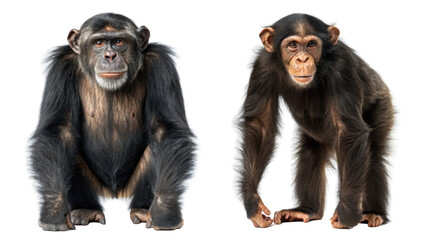 Chimpanzee Animal and Monkey Animal on transparent background