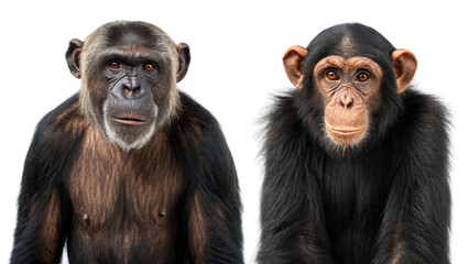 Chimpanzee Animal and Monkey Animal on transparent background