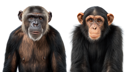 Chimpanzee Animal and Monkey Animal on transparent background