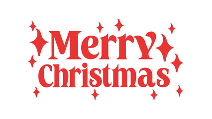 Merry Christmas text typography design