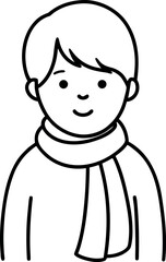 Kid Wearing Scarf Winter Outfit