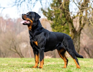 Rottweiler dog outdoors