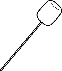 Marshmallow on Stick Campfire Snack